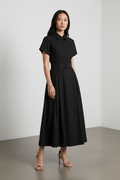 Monroe Black Midi Dress