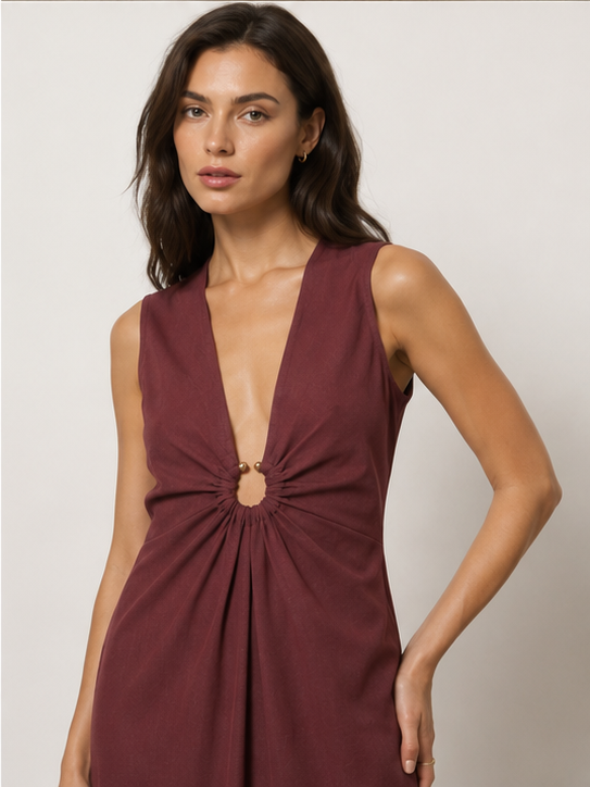 Verona Linen Maxi Dress
