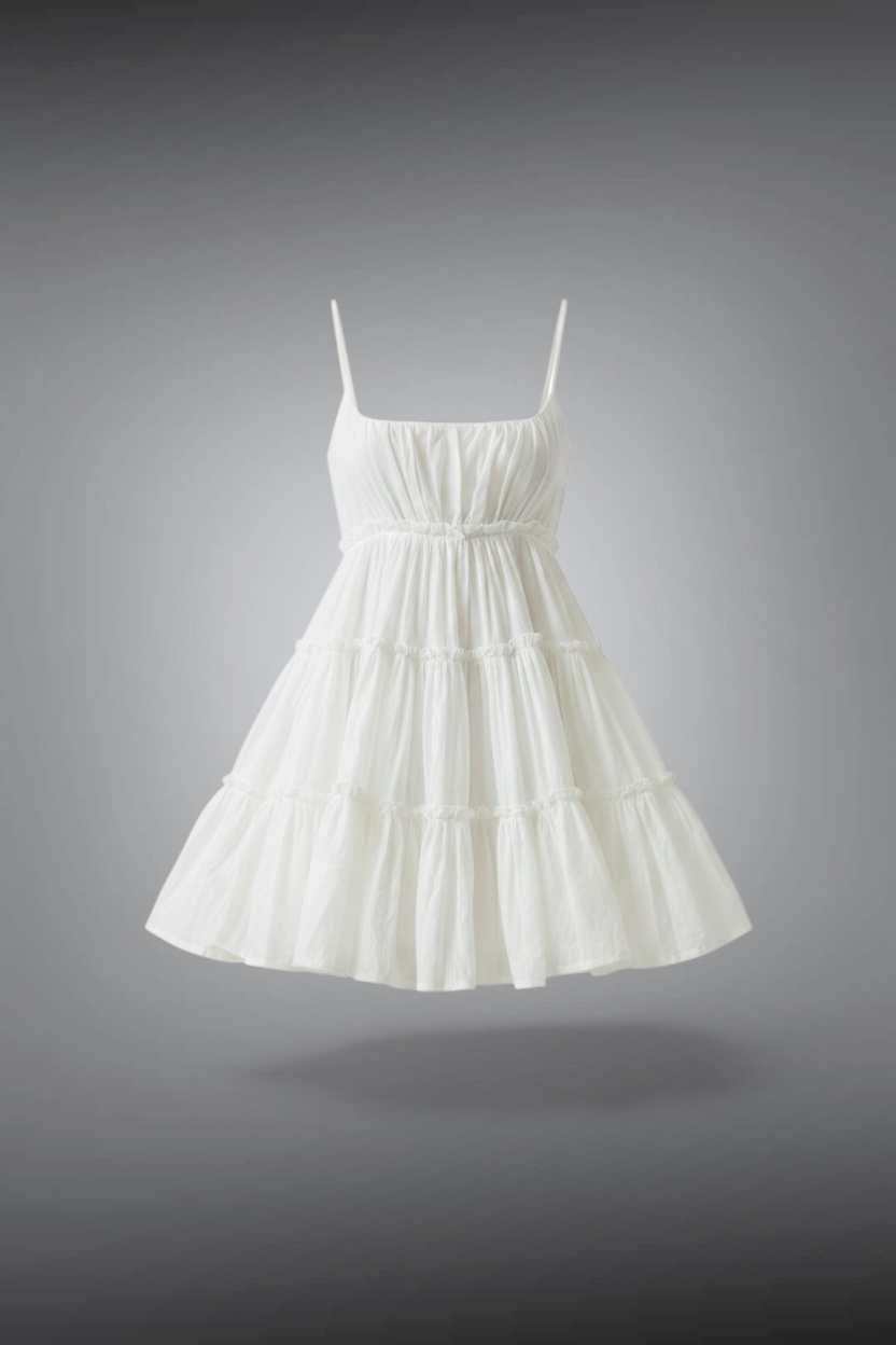 Ivory Bloom Mini Dress